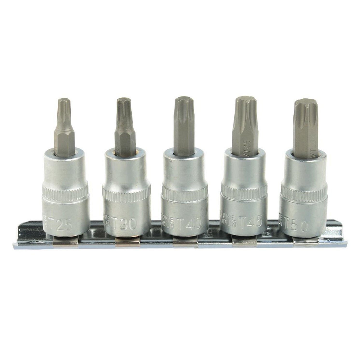 Set 5 chei biti TORX t25-t50 3/8" CRV - GEKO