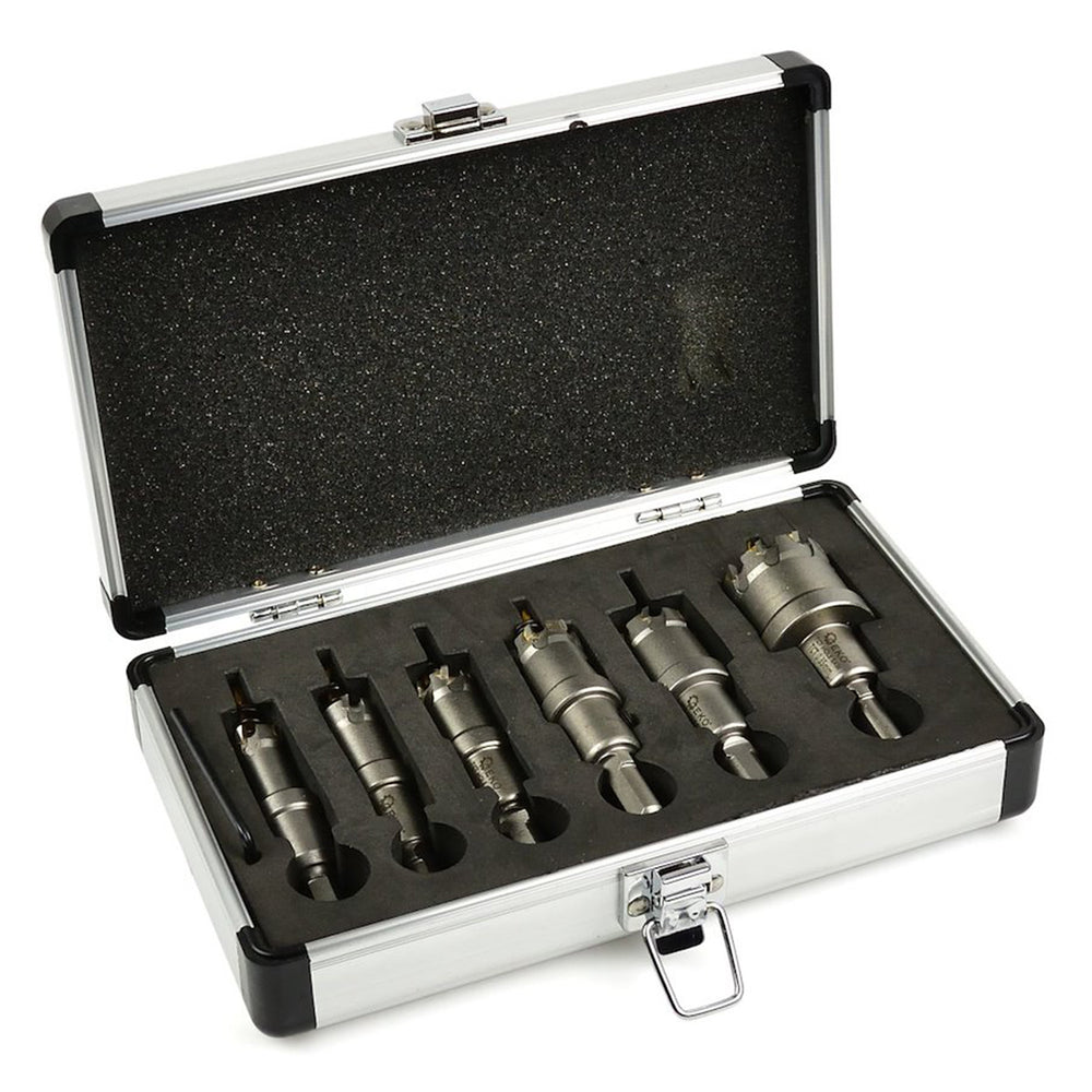 Set 6 carote TCt pentru metal 16-35mm cu burghiu pilot titan - GEKO