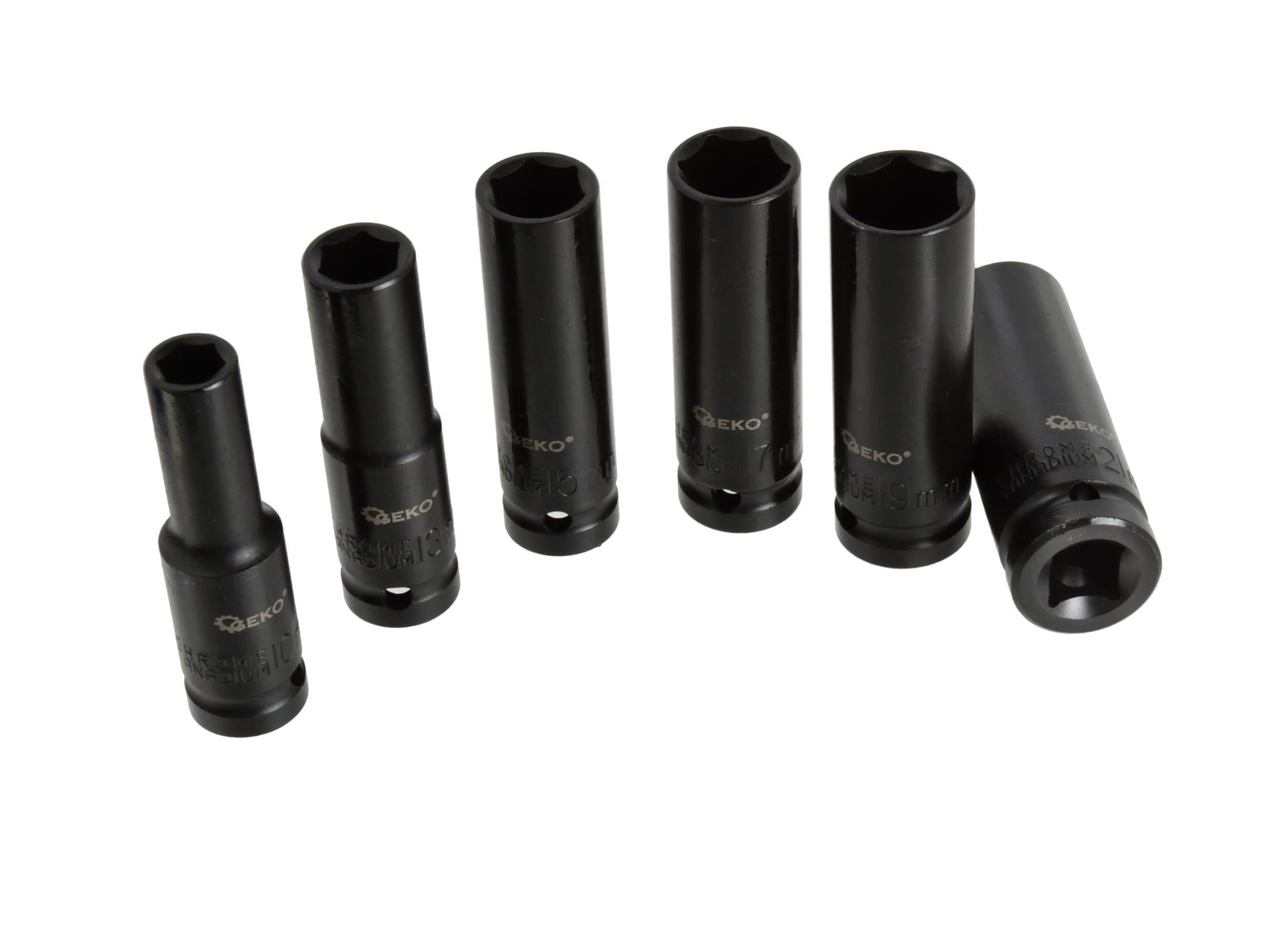 Set 6 chei tubulare lungi de impact 1/2 10-21mm