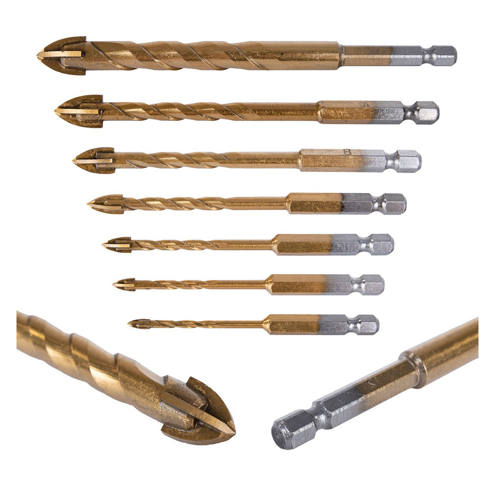 Set 7 burghie pentru sticla si ceramica 3-12mm