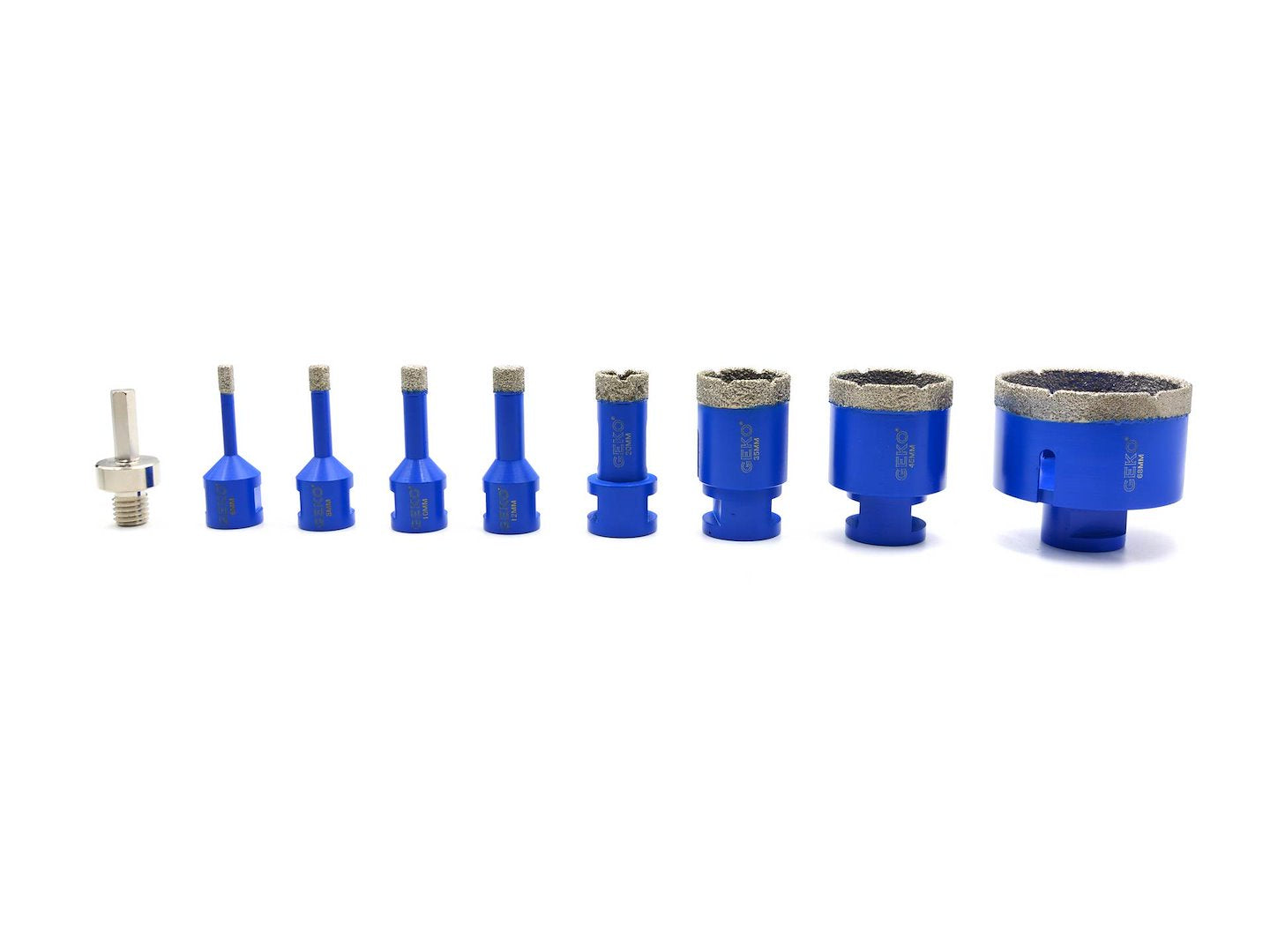 Set 9 carote diamantate pentru gresie si ceramica 6-68mm - GEKO