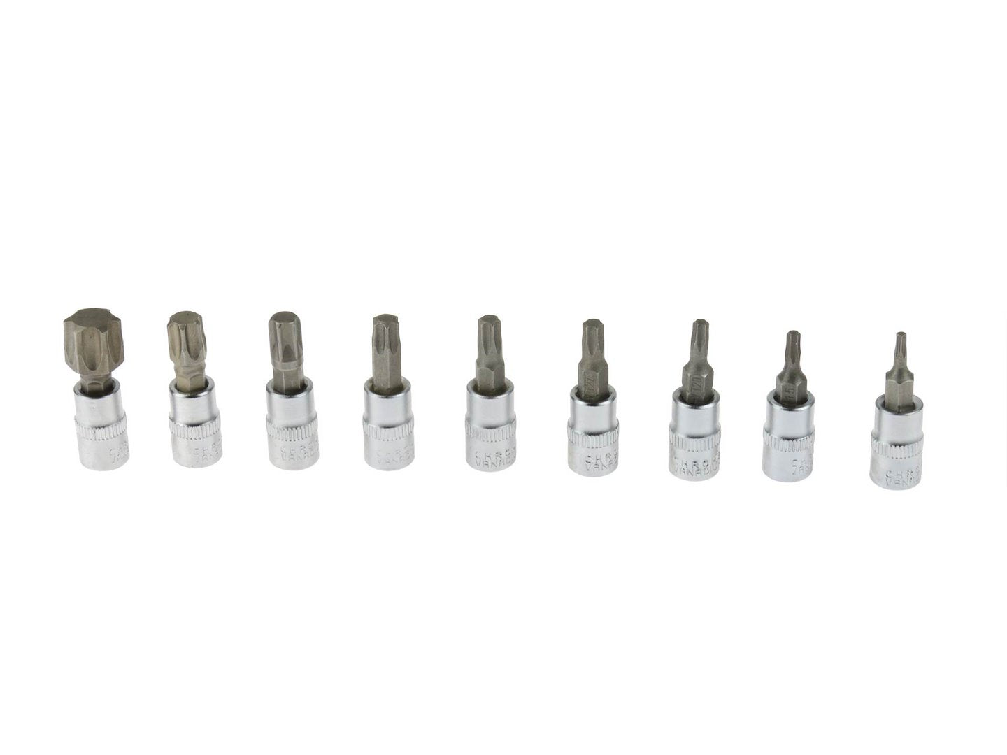 Set 9 chei biti TORX t10-t60 1/4" CRV - GEKO