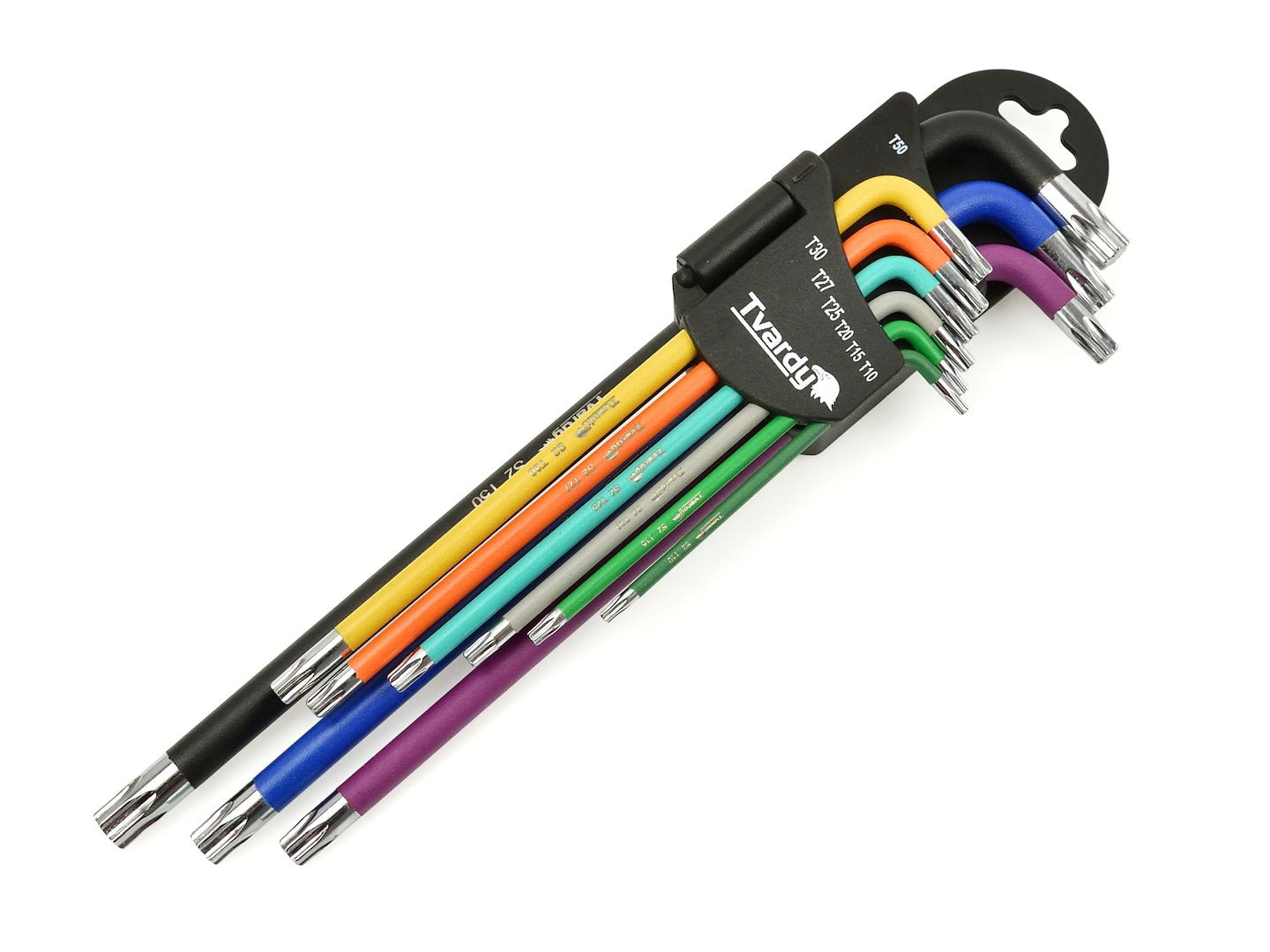 Set 9 chei TORX tip l colorate cu suport TVARDY