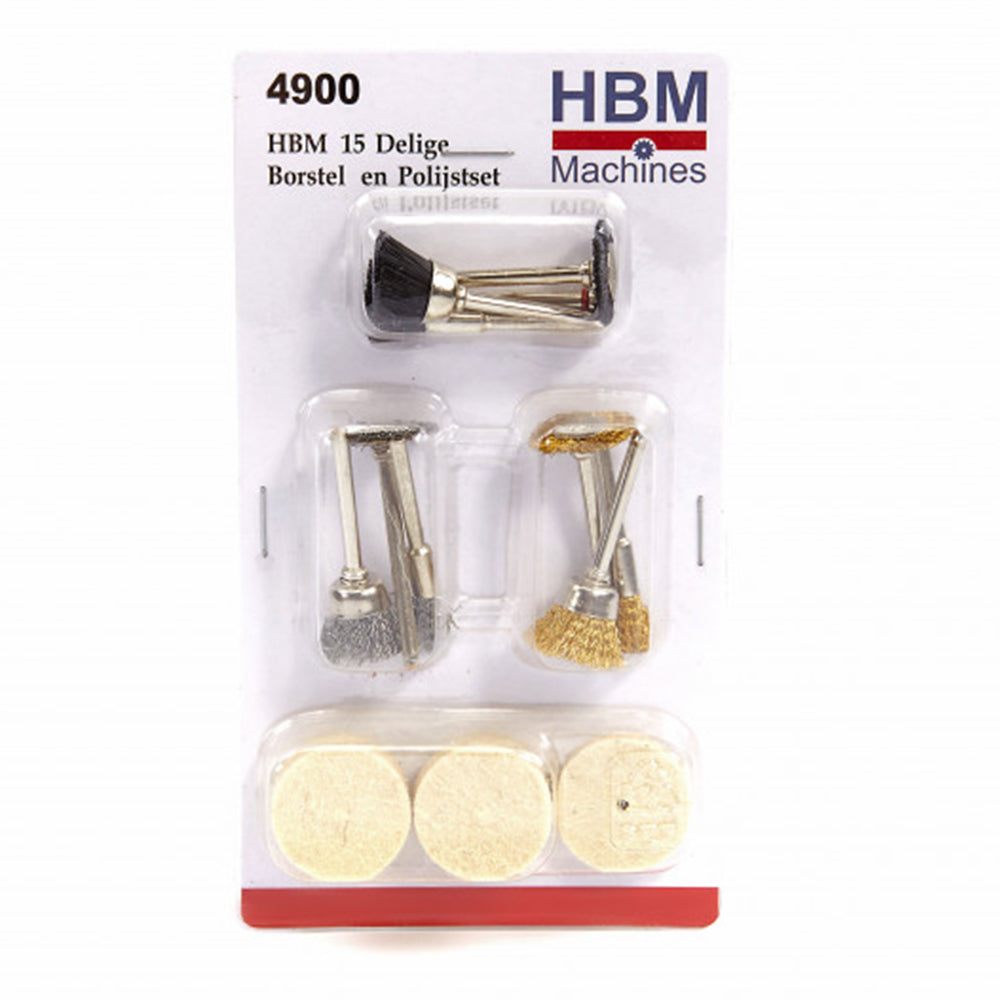 Set accesorii pentru minipolizor perii de sarma pasle 15 piese HBM