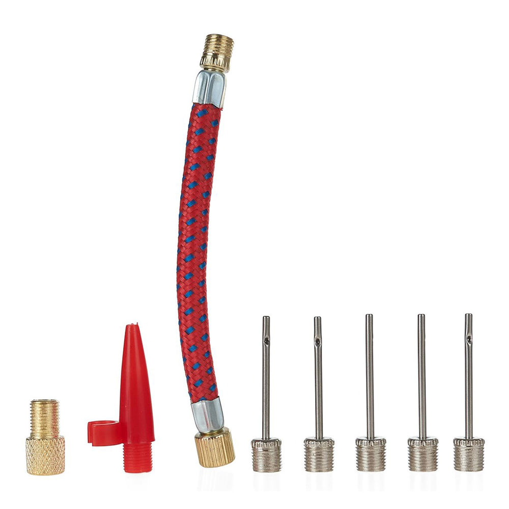 Set accesorii pentru umflare universal, ideal pentru auto biciclete si articole gonflabile 8 piese GEKO