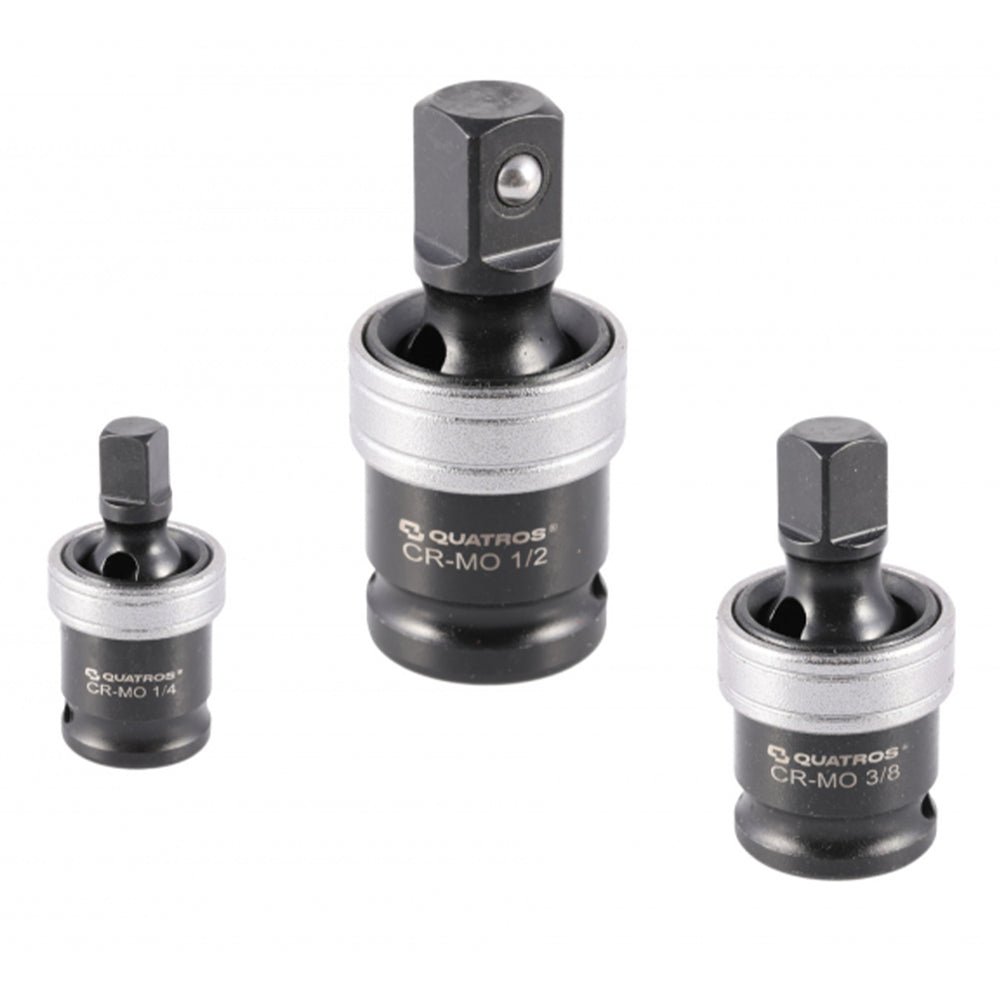 Set adaptoare impact cu articulatie cardanica 1/4'', 3/8'' 1/2''