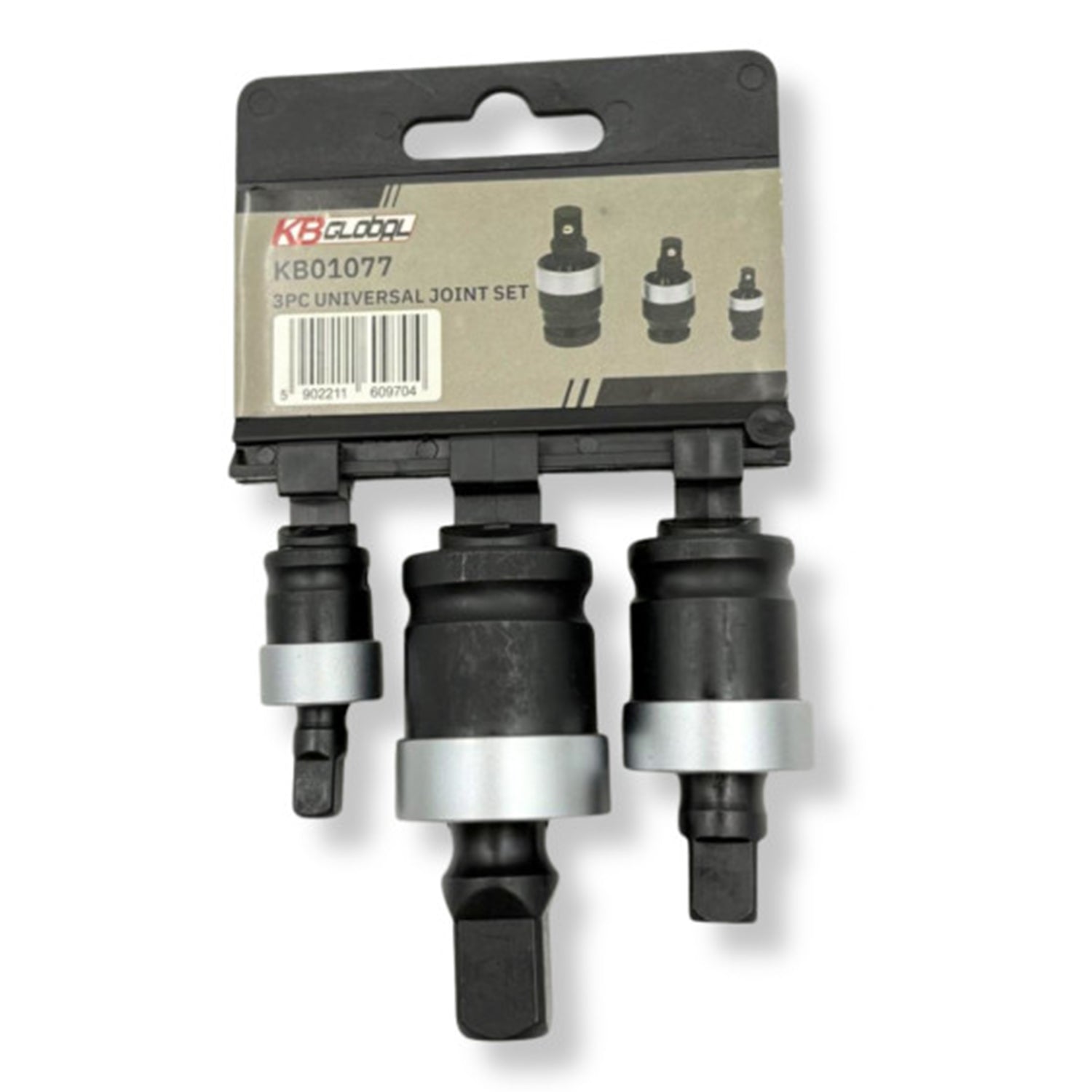 Set adaptor impact cu articulatie cardanica 3 piese  1/4'' 3/8'' 1/2''
