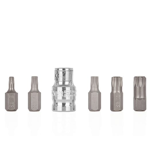 Set biti spline cu adaptor m5-M12 6 piese GEKO