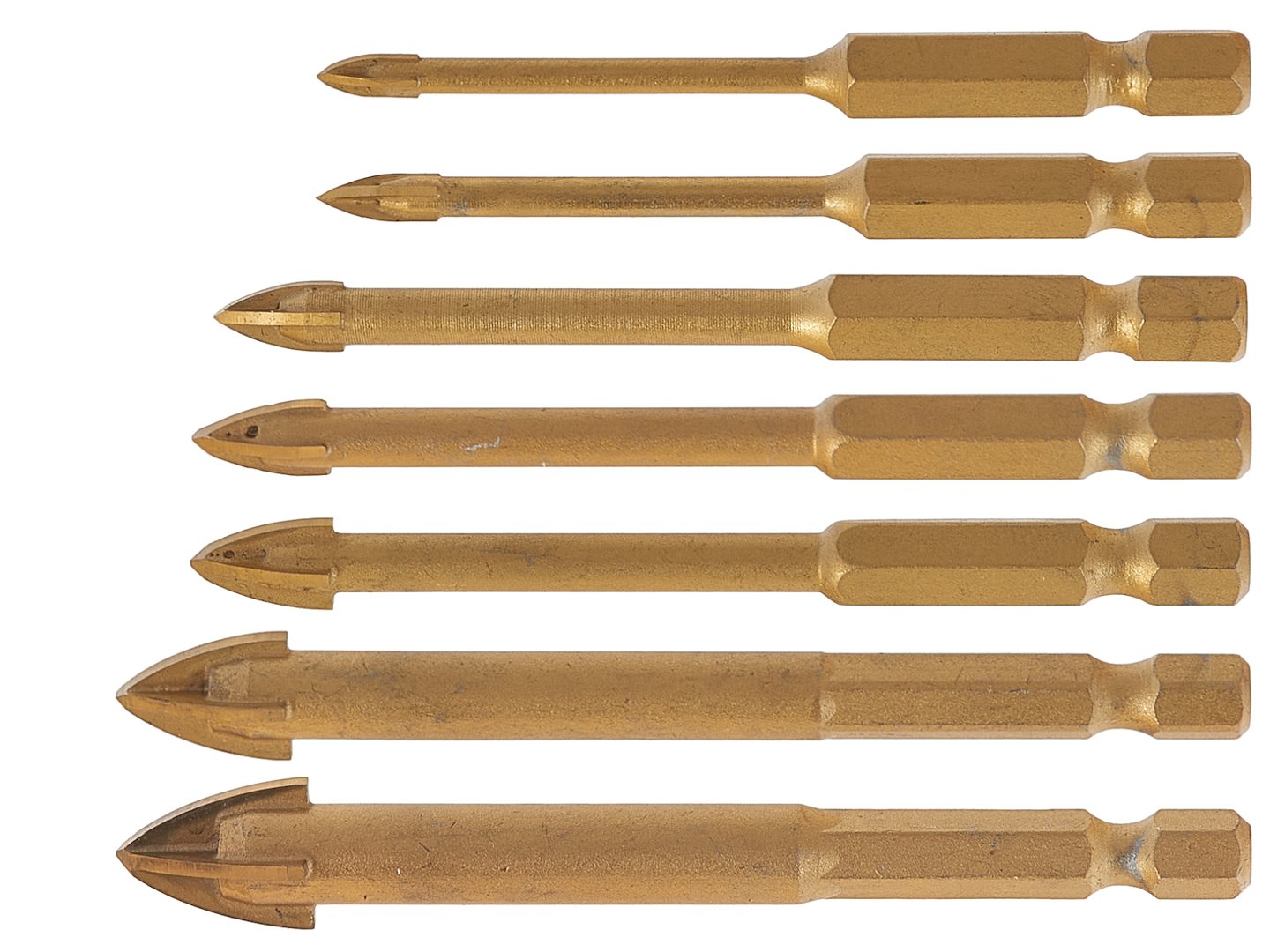 Set burghie pentru sticla si ceramica hex 3-12mm 8 piese GEKO