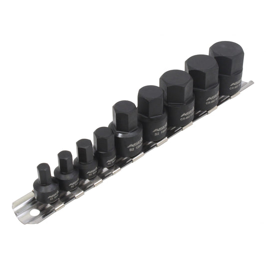 Set capete de chei hexagonale tip imbus 1/4 - 3/8 6-19mm 9 piese