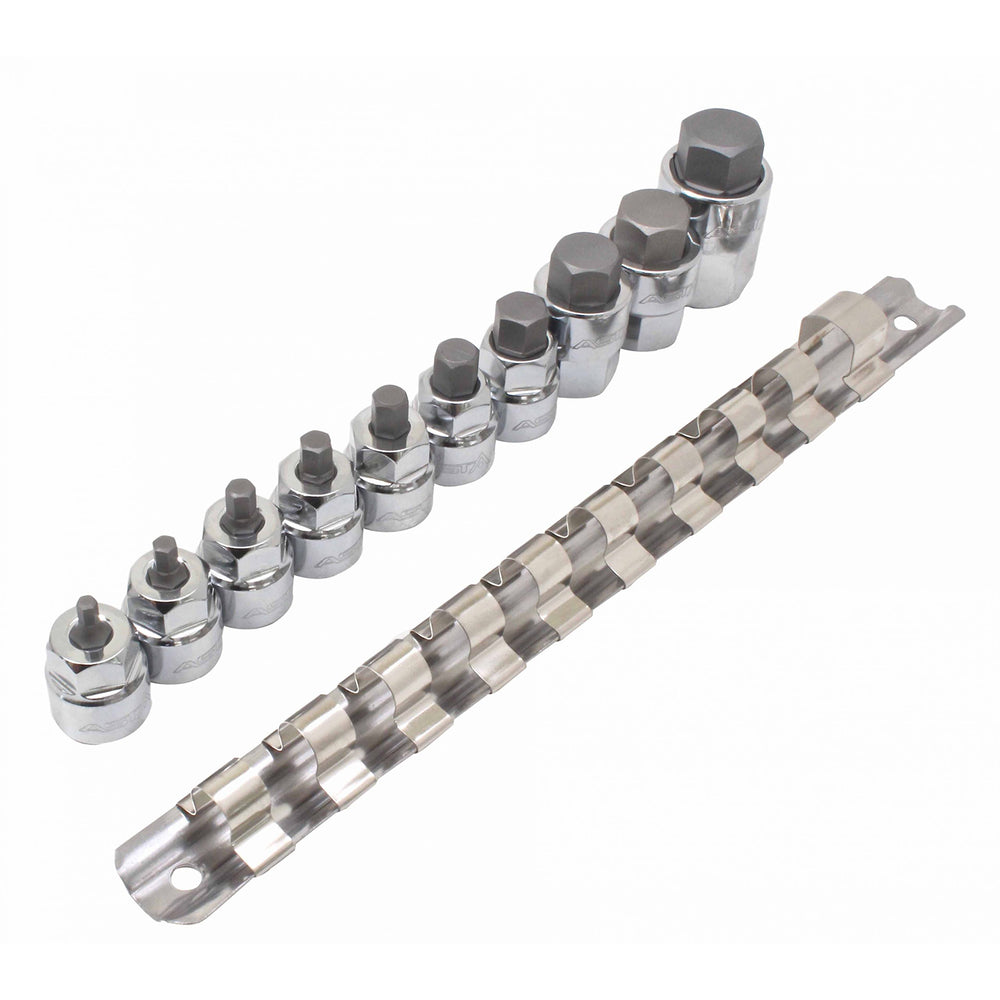 Set capete de chei hexagonale tip imbus 1/4 - 3/8 in inchi 10 piese