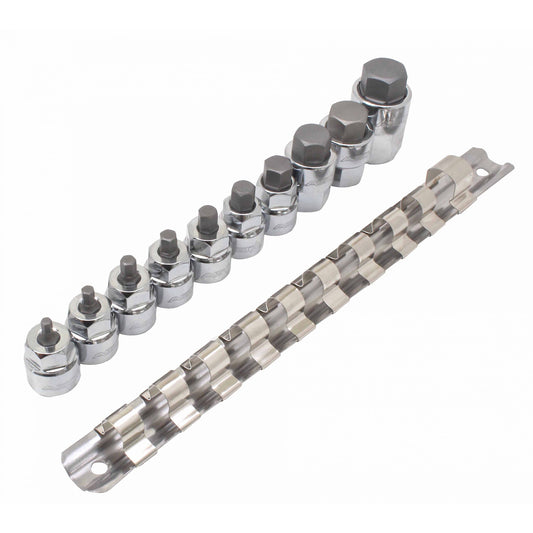 Set capete de chei hexagonale tip imbus 1/4 - 3/8 in inchi 10 piese