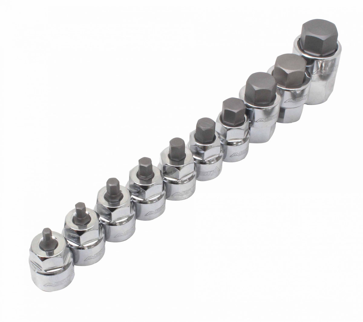 Set capete de chei hexagonale tip imbus 1/4 - 3/8 in inchi 10 piese