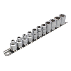 Set capete de chei tubulare tip TORX 3/8 e6-e20 11 piese