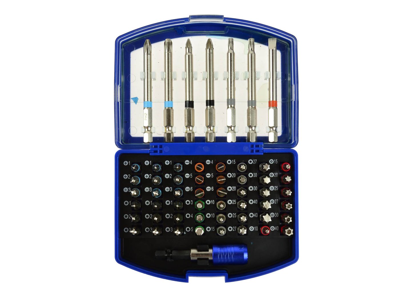Set capete surubelnita cu biti 56 piese GEKO