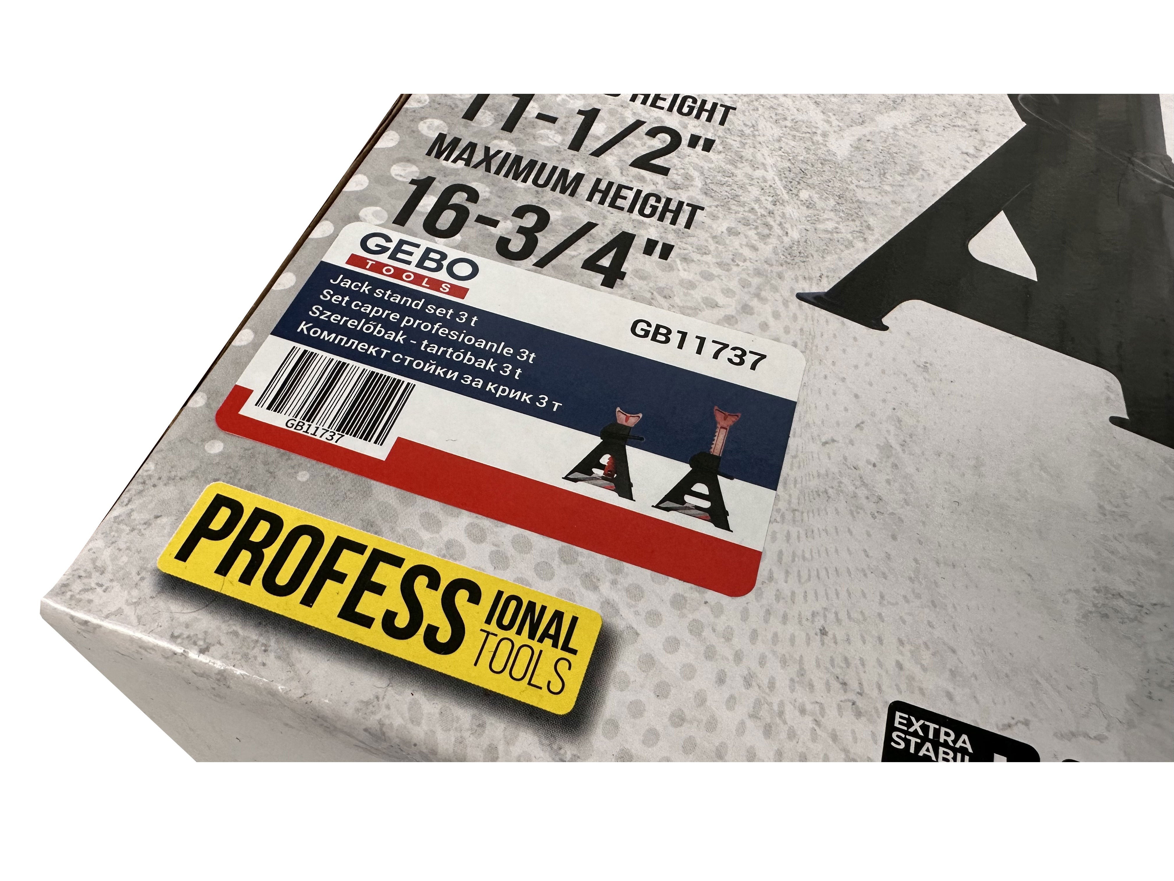 Set capre sustinere auto profesionale 3T suspendat suport auto GEBO TOOLS