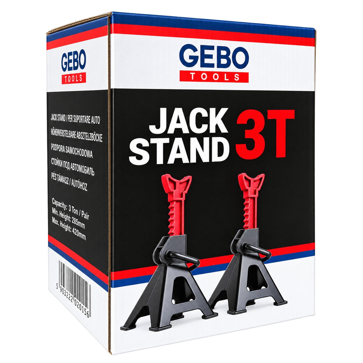 Set capre sustinere auto profesionale 3T suspendate suport auto GEBO TOOLS 2