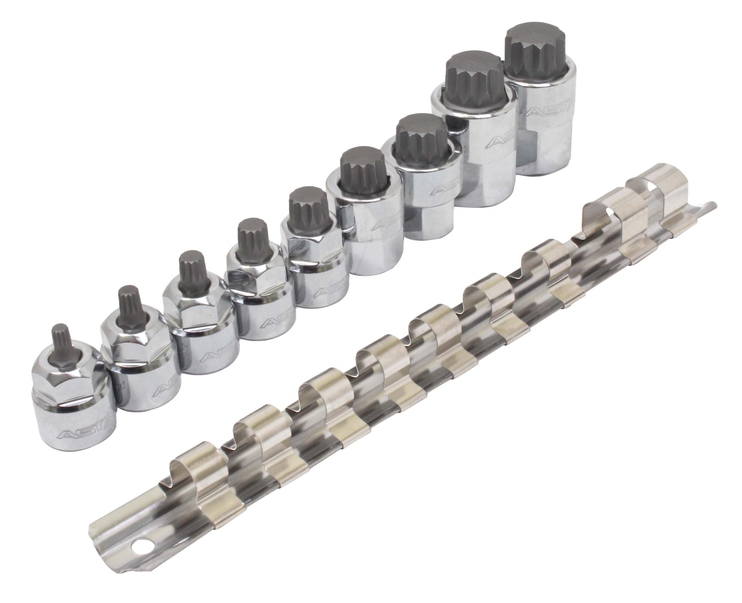 Set chei biti m4-m18 XZN 3/8 - 1/2 9 piese