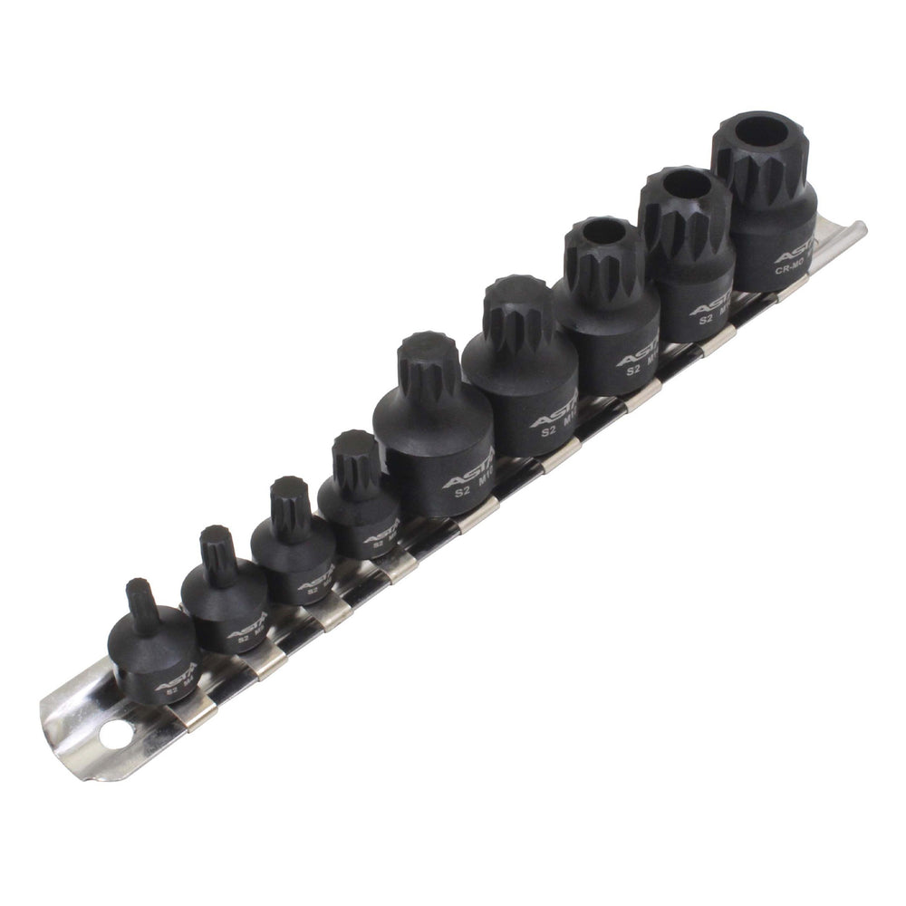 Set chei biti m4-m18 XZN de impact 1/4 - 3/8 9 piese