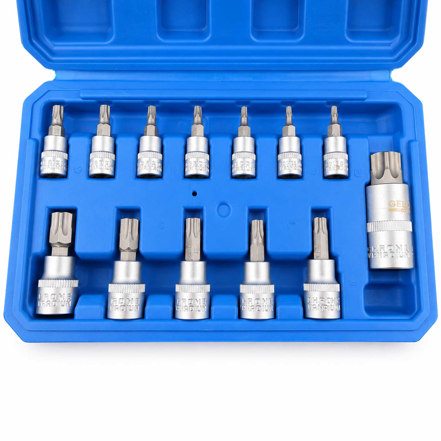 Set chei biti TORX in 5 colturi ts8-ts60 12 piese GEBO TOOLS