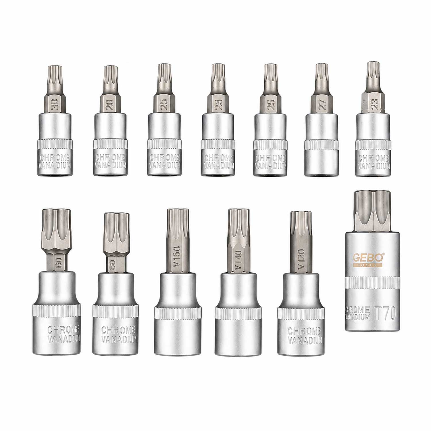 Set chei biti TORX in 5 colturi ts8-ts60 12 piese GEBO TOOLS