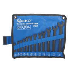 Set chei combinate 6-22mm CRV negru 12 piese