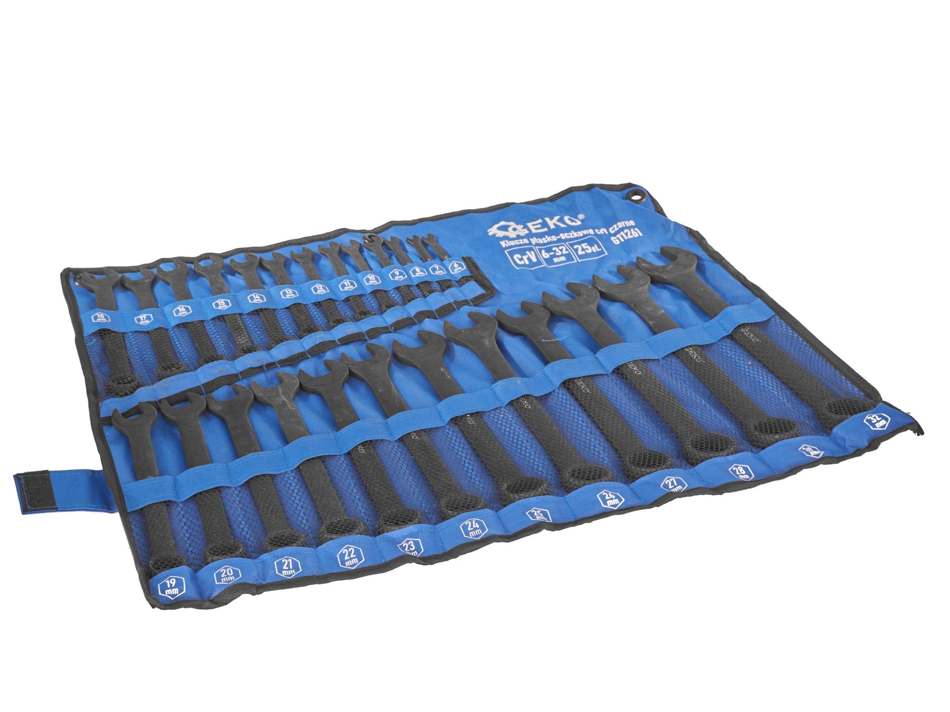 Set chei combinate 6-32mm CRV negru 25 piese