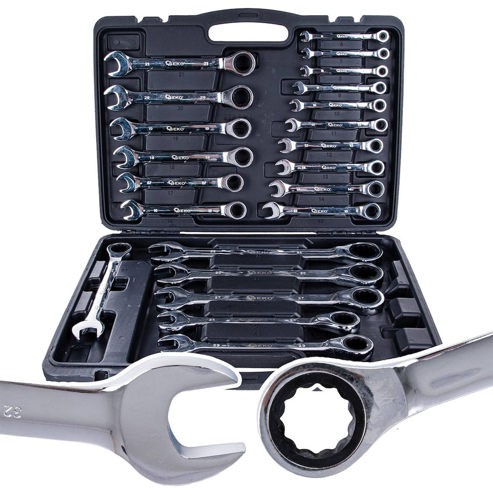 Set chei combinate cu clichet 6-32mm 22 piese - GEKO