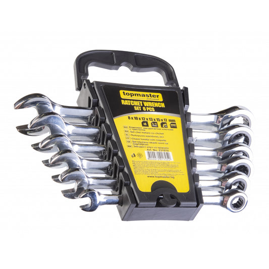 Set chei combinate cu clichet 8-17mm 6 piese cr-v TOPMASTER pro
