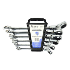 Set chei combinate cu clichet articulate 8-19mm 6buc GEKO