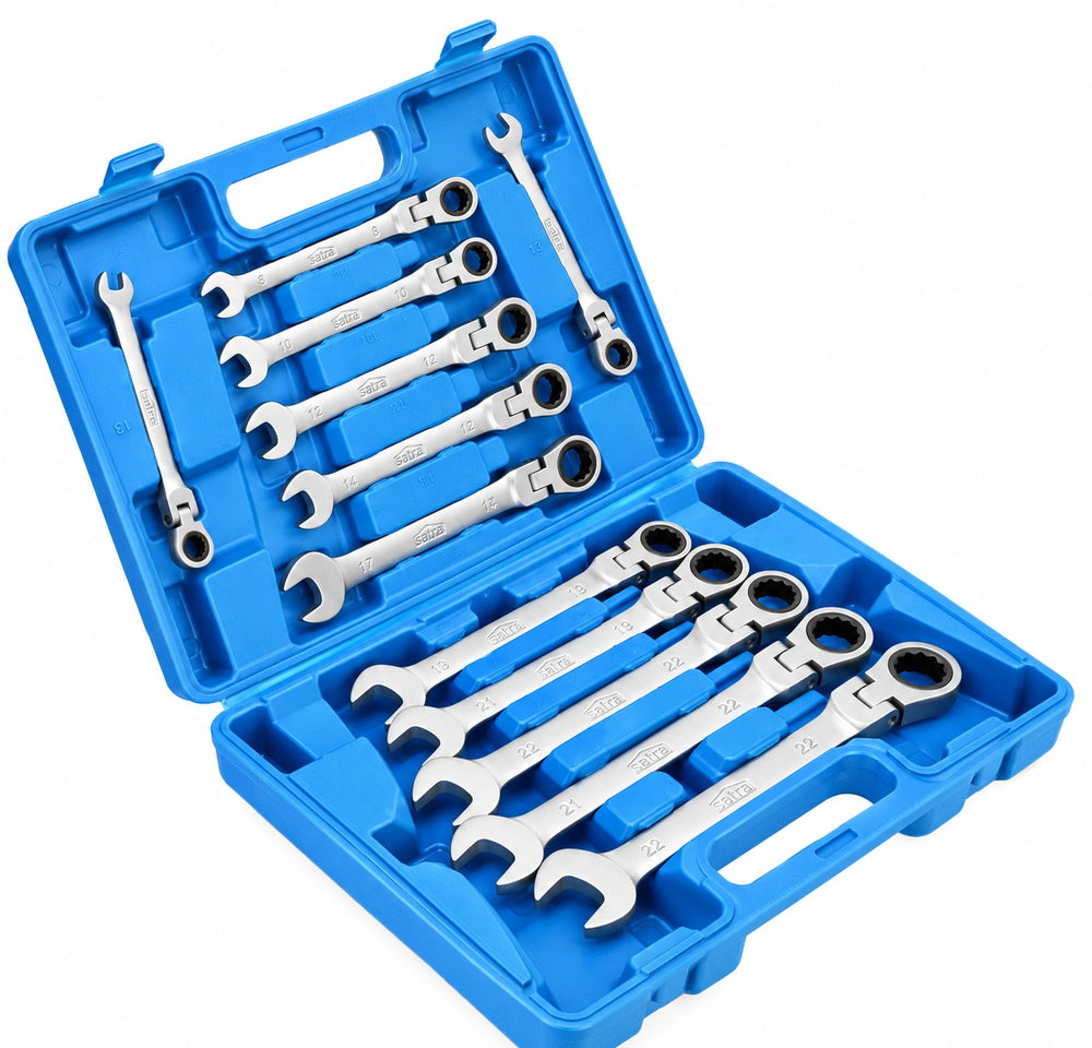 Set chei combinate cu clichet articulate 8-22mm 12buc