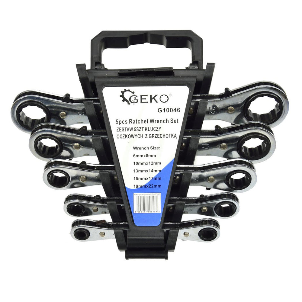 Set chei inelare cu clichet 6-22mm 5 piese GEKO