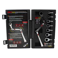 Set chei inelare cu clichet articulat cu cap interschimbabil 9 piese exo-fit