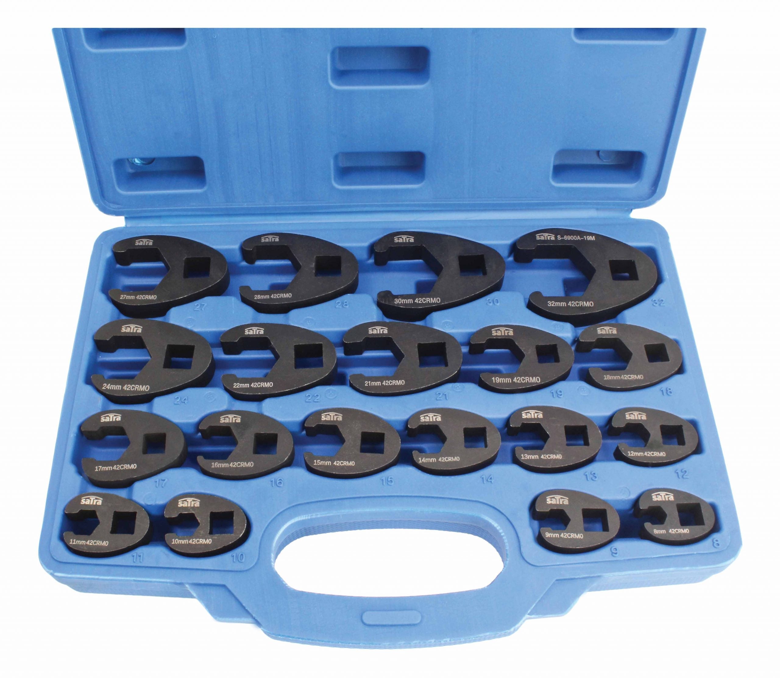 Set chei semideschise pentru conducte frana si combustibil, 8-32 mm, 19 piese SATRA