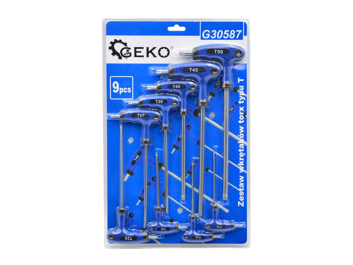 Set chei TORX cu maner in forma de l t10-t50 9 piese