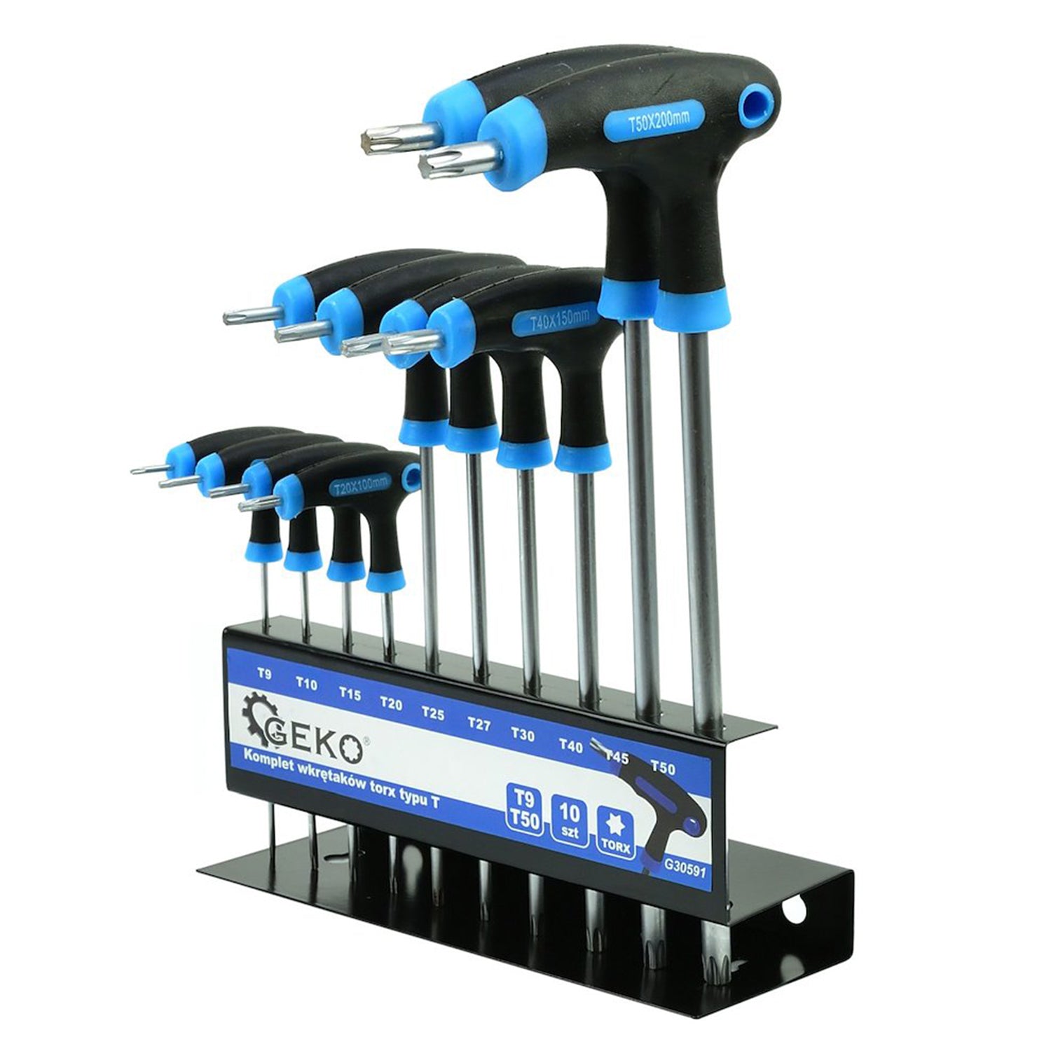 Set chei TORX cu maner  t t9-t50 10 piese GEKO