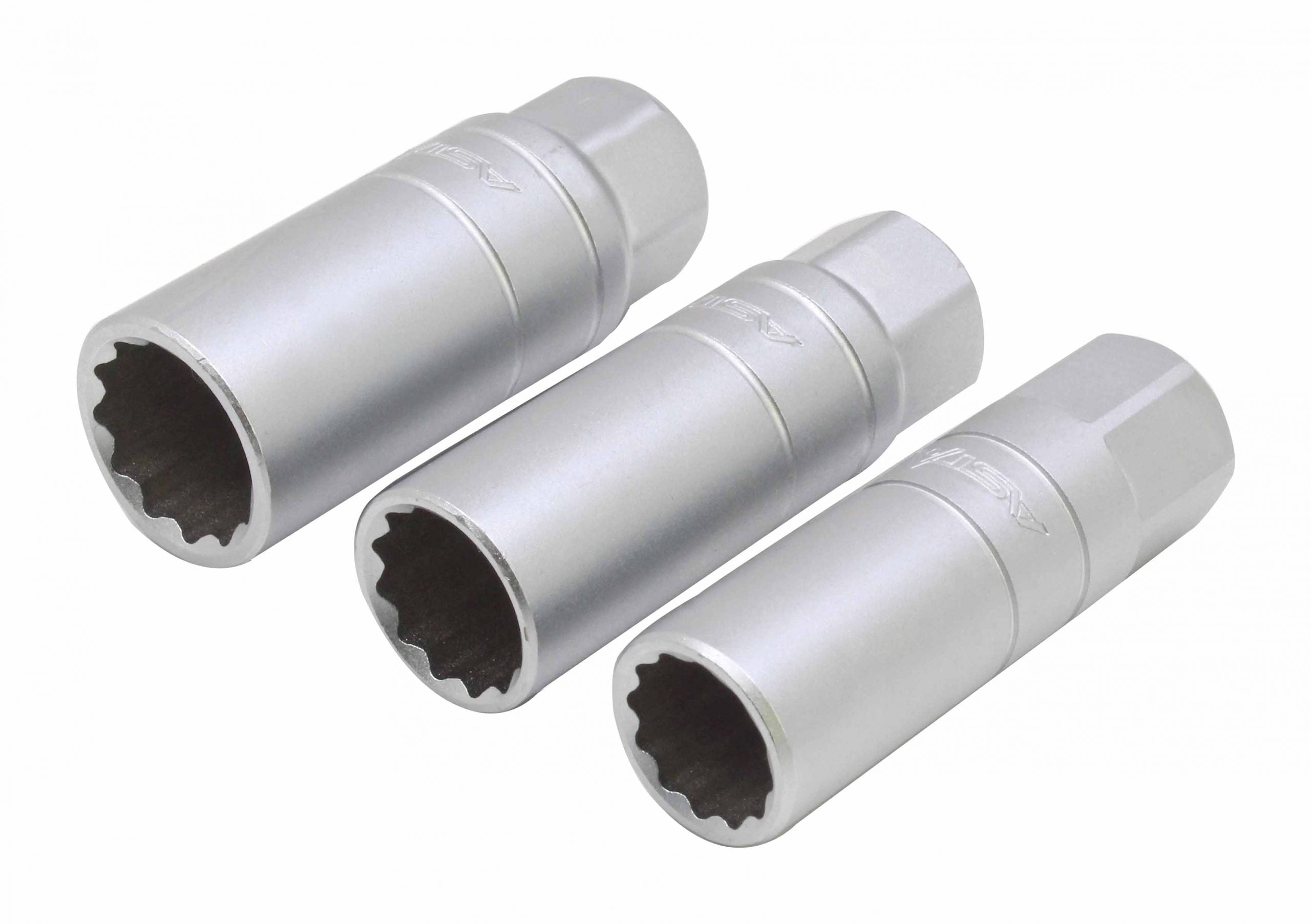 Set chei tubulare cu perete subtire in 12 colturi pentru bujii, 14 - 16 - 18 mm 3/8