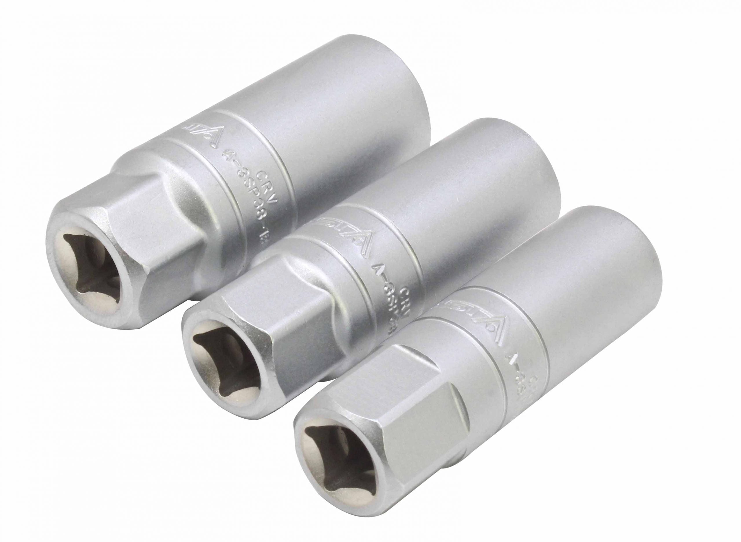 Set chei tubulare cu perete subtire in 12 colturi pentru bujii, 14 - 16 - 18 mm 3/8