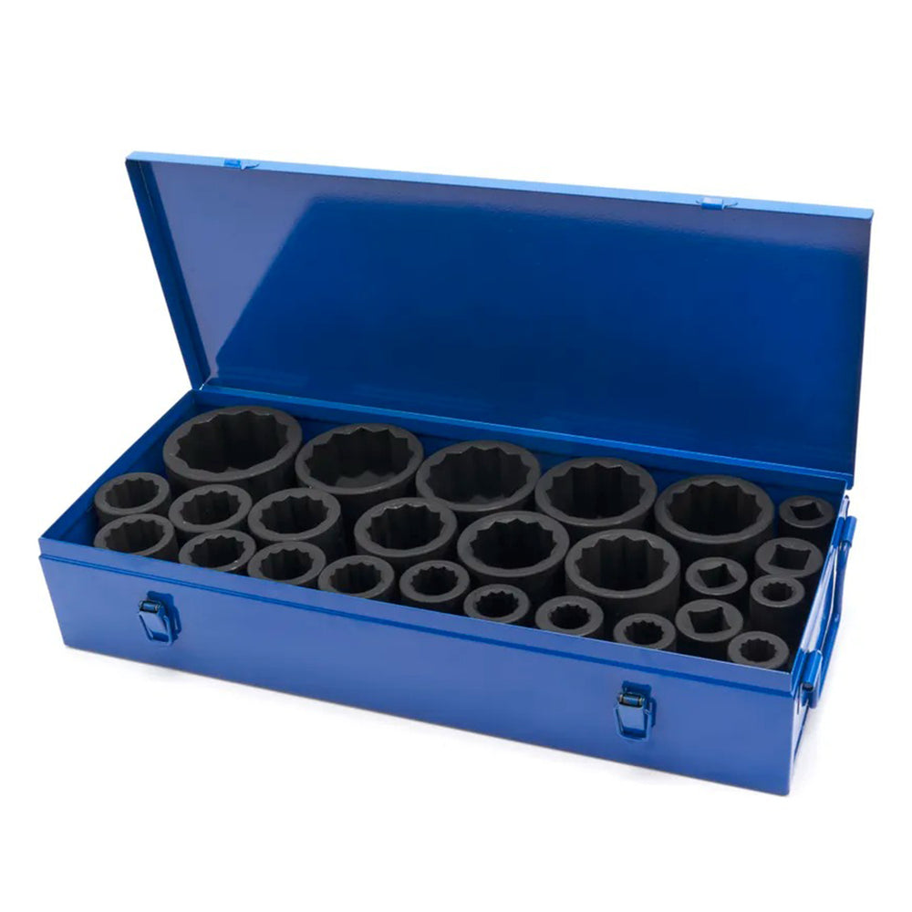 Set chei tubulare de impact bi-hexagonale stelate 12 laturi 1" 17-75mm HBM