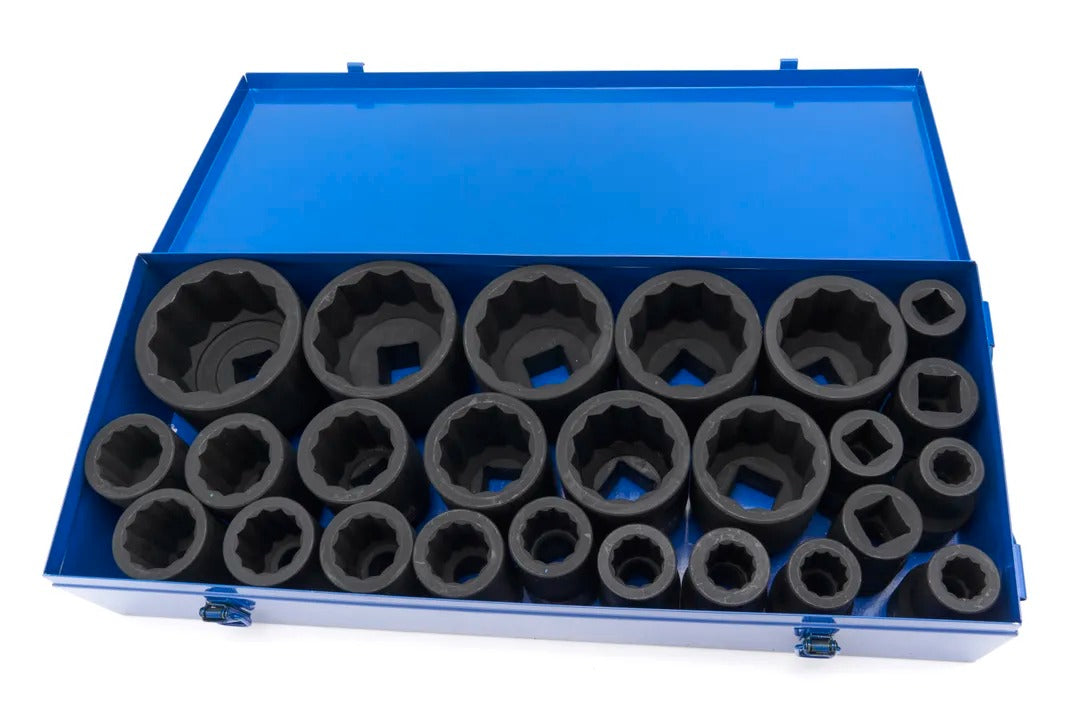 Set chei tubulare de impact bi-hexagonale stelate 12 laturi 1" 17-75mm HBM