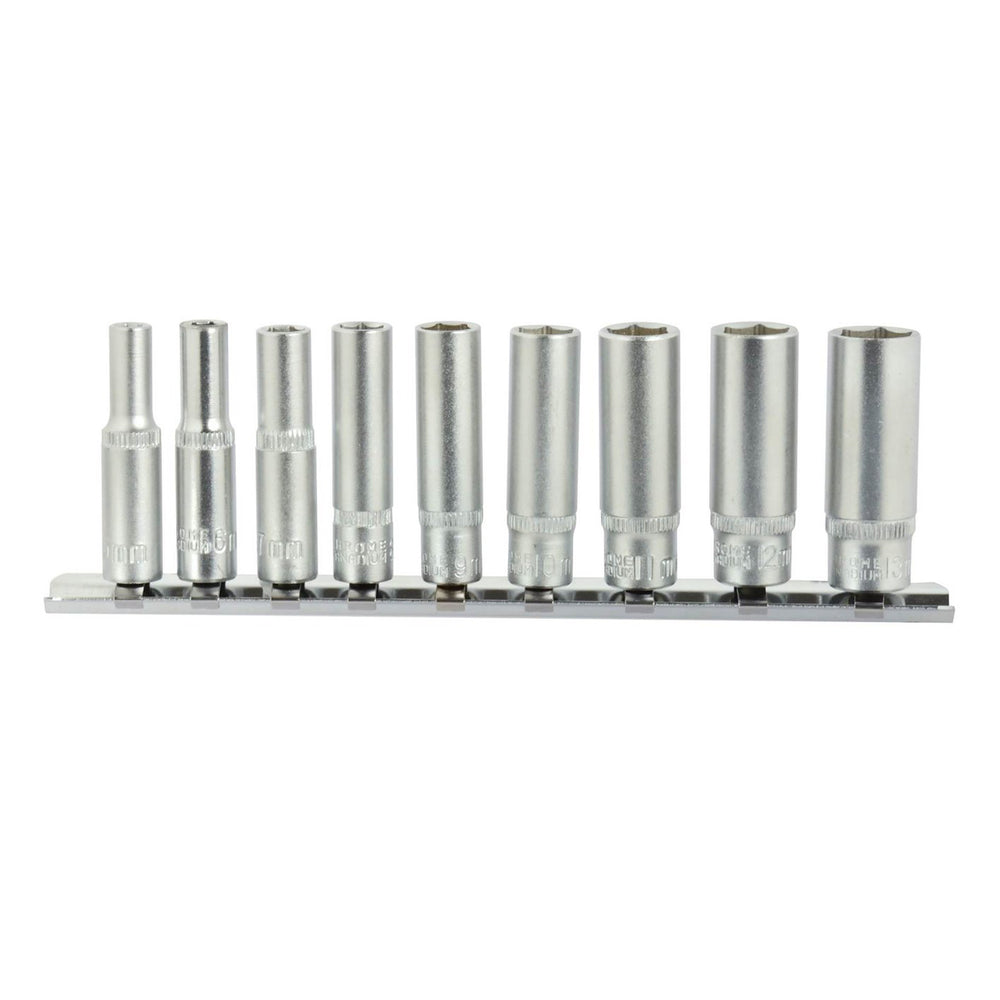 Set chei tubulare hexagonale cu suport metalic 1/4'' 5-13mm 9 piese GEKO