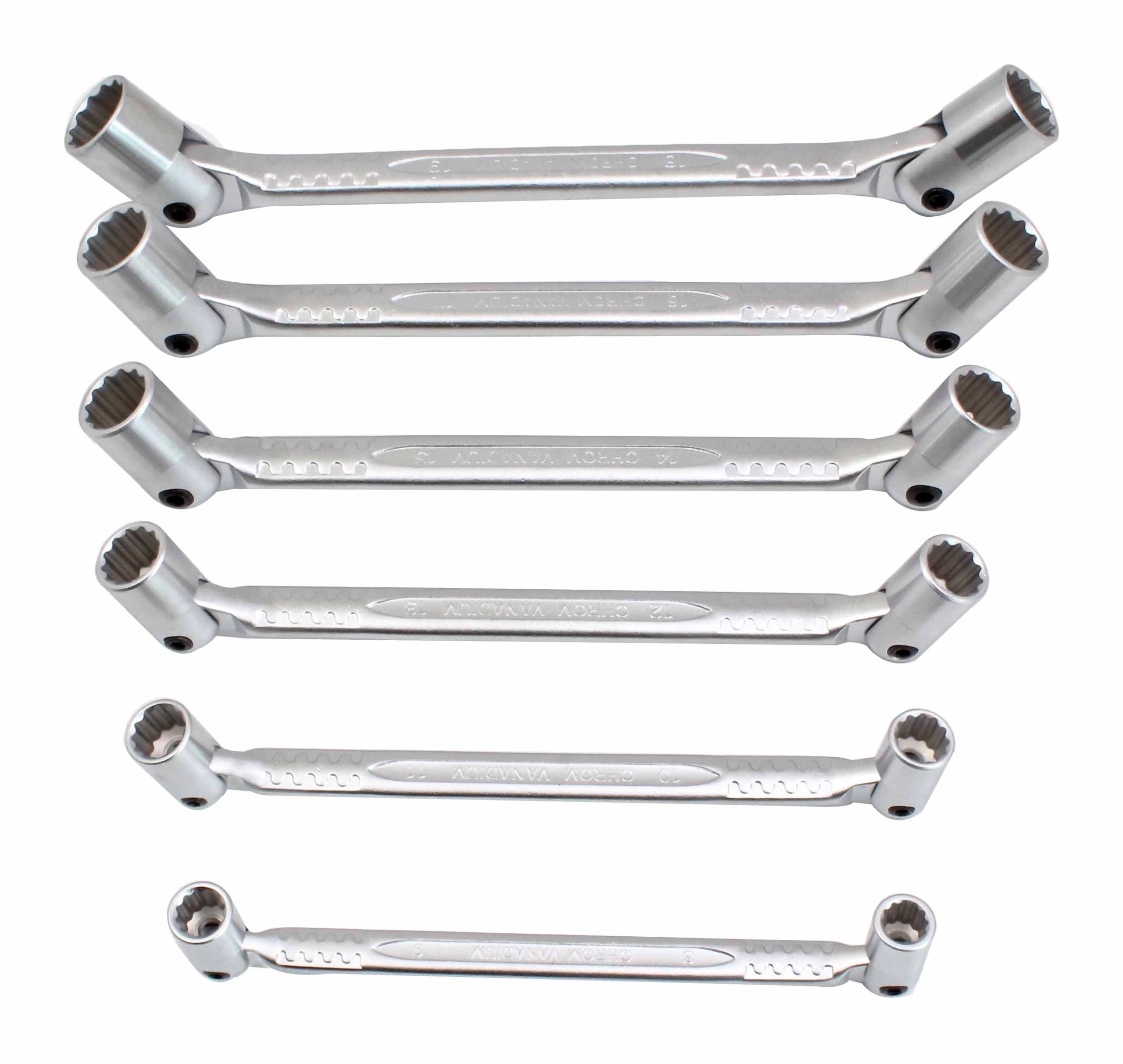 Set chei tubulare rotative, dublu articulate 8-19mm 12 laturi