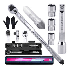 Set cheie dinamometrica 1/2 5 piese 28-210 NM tubulare 17-19-21 mm, prelungitor 1/2 KBGLOBAL