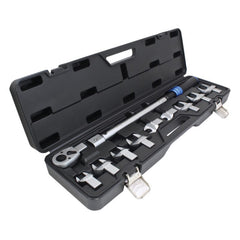 Set cheie dinamometrica 40-220NM cu chei semideschise pentru conducte frana si combustibil