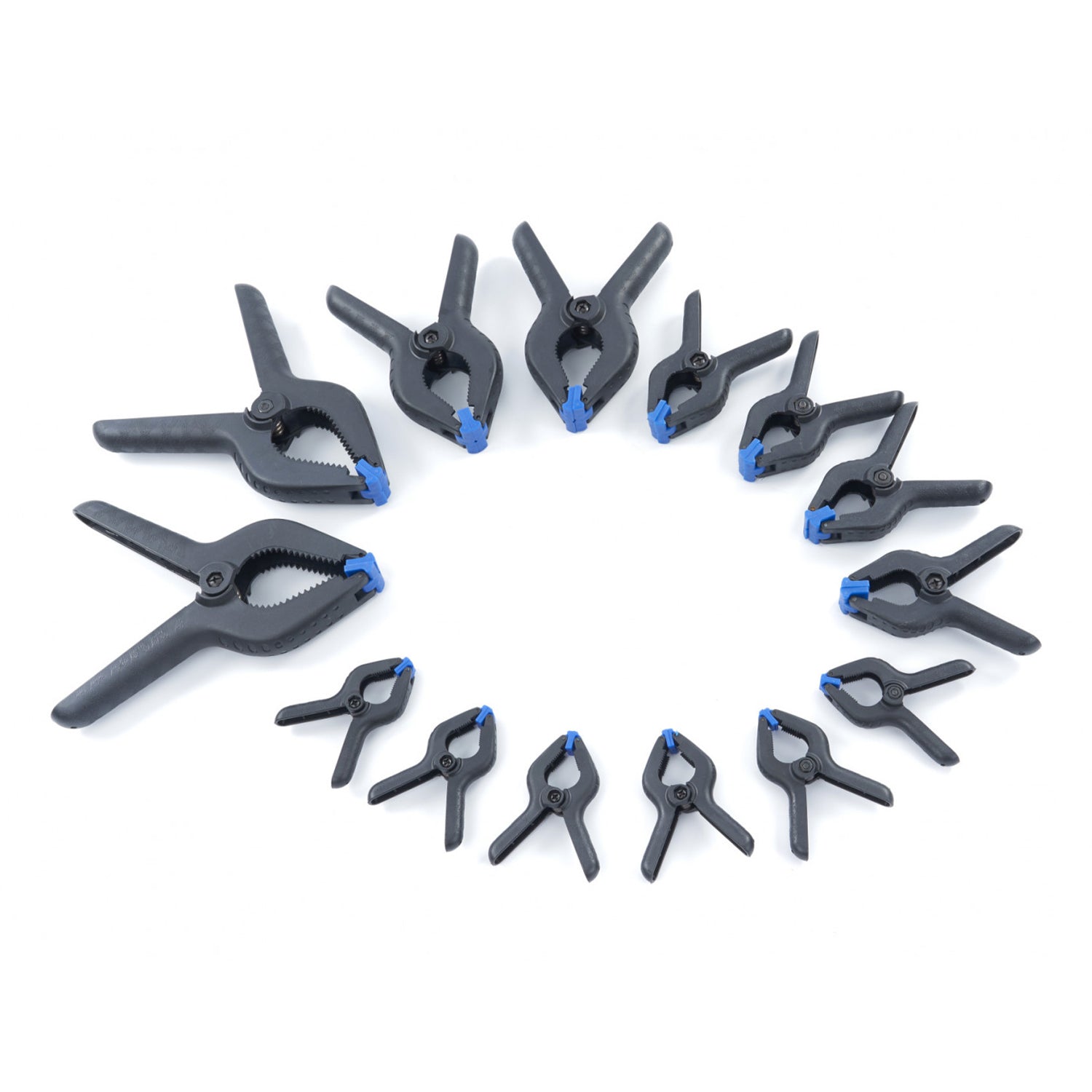 Set cleme fixare menghine cu arc 75 - 225 mm 14 piese