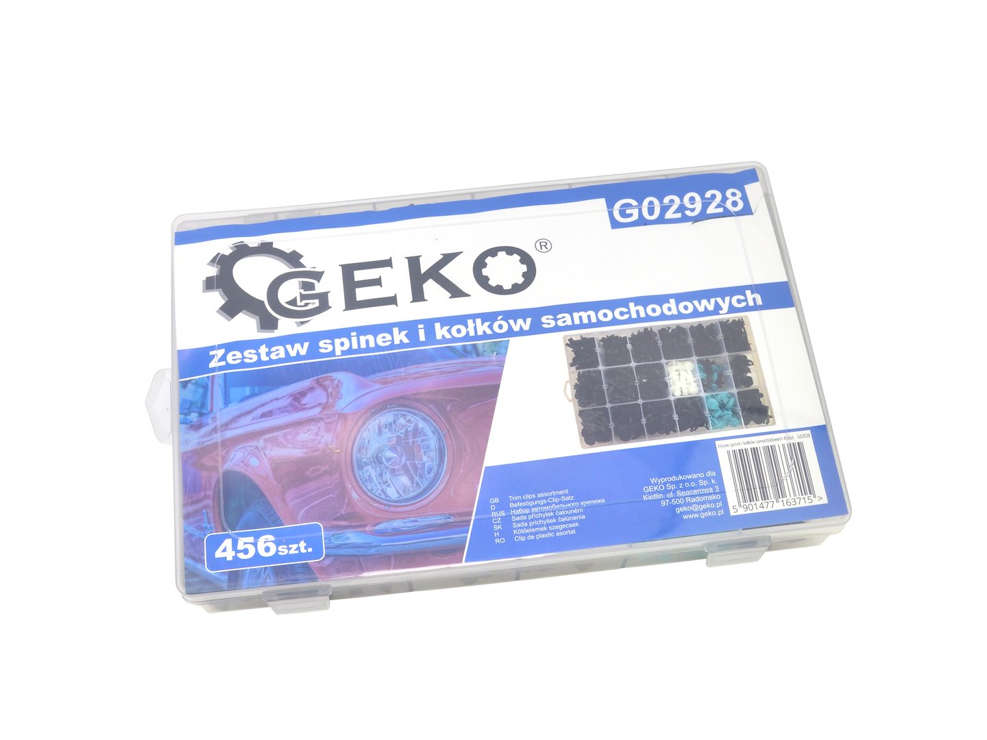Set cleme fixare panouri auto 456 piese GEKO