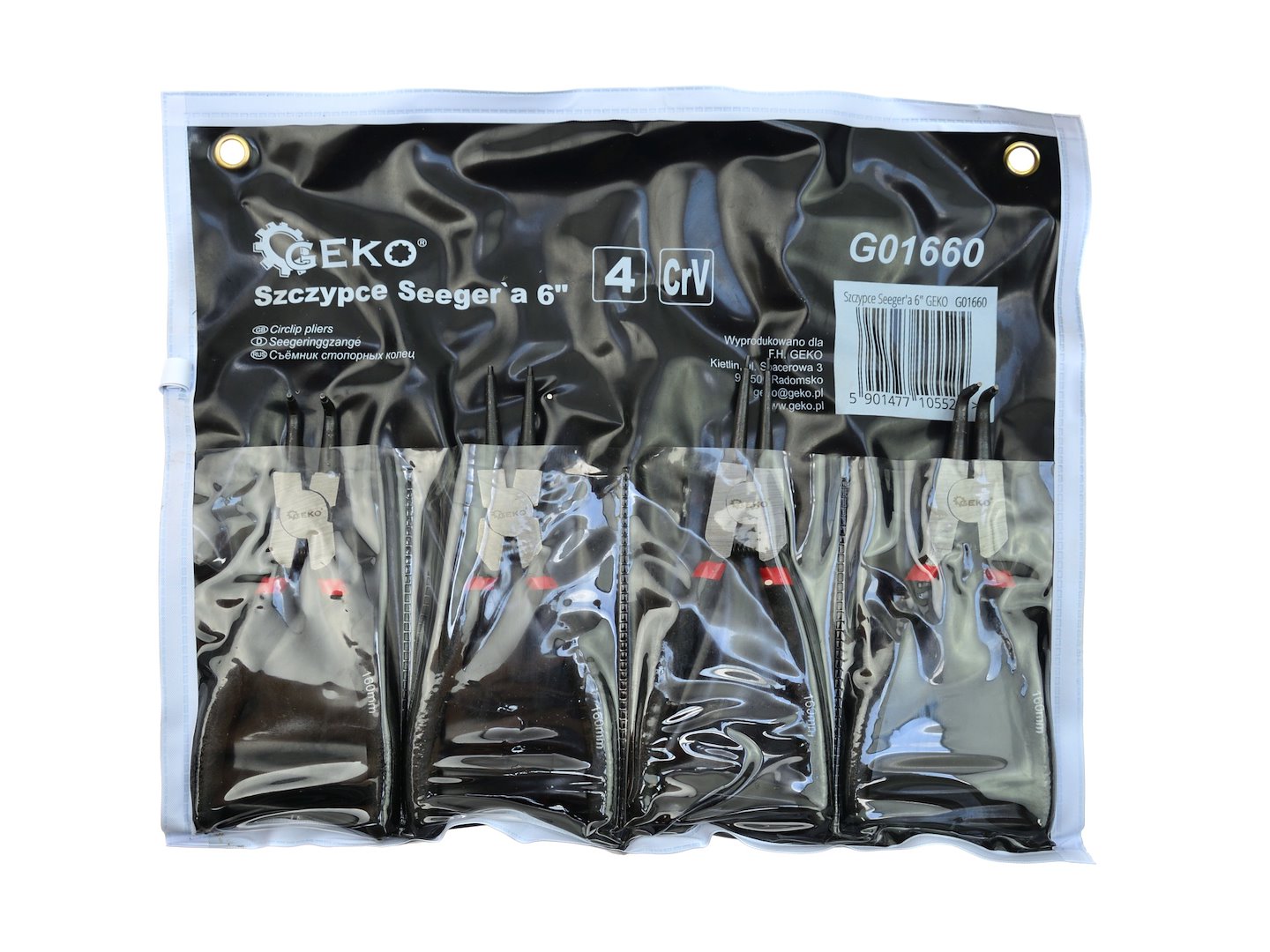 Set clesti sigurante SEEGER 6" 4 piese, GEKO