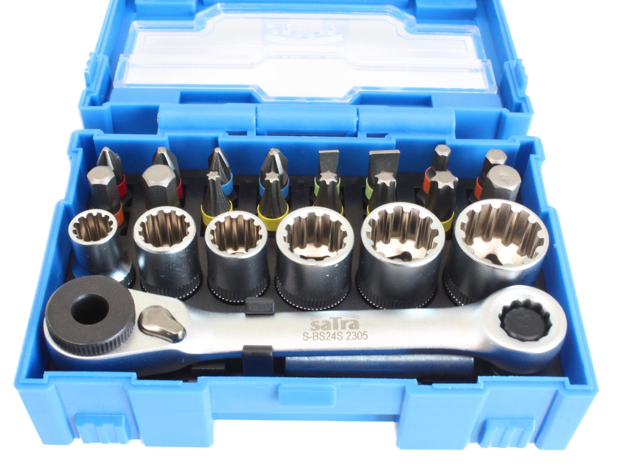 Set clichet 1/4 cu tubulare VARIO plus si biti 24 piese