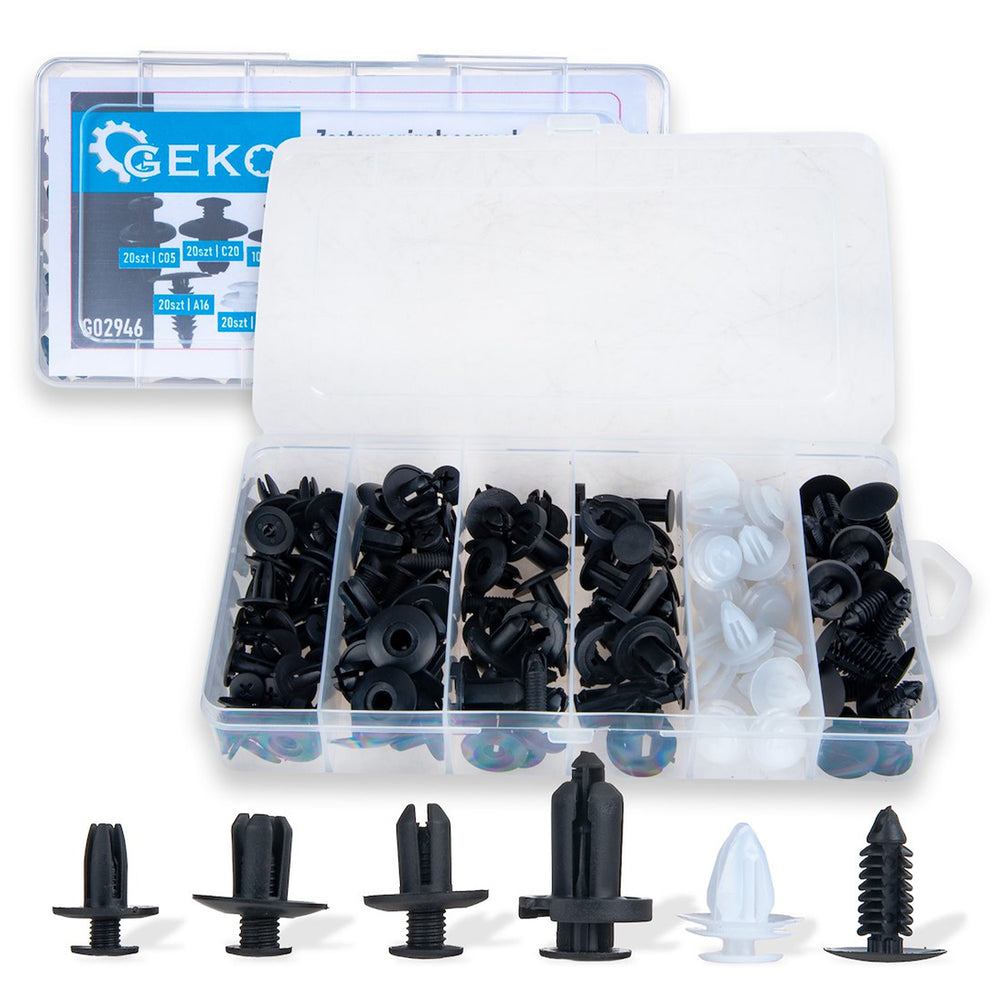 Set clipsuri cleme auto de plastic 100 buc GEKO