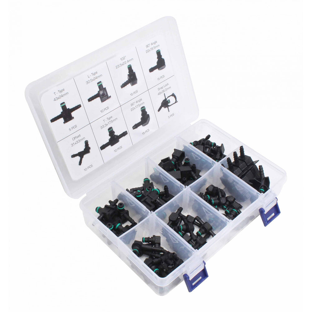 Set conectoare conducta de retur diesel 85 piese